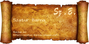 Szatur Barna névjegykártya